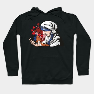 Mother Teresa With Child Hoodie